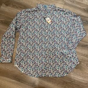 Brand new size 2XL Men’s “Robert Graham” long sleeve bright floral dress shirt